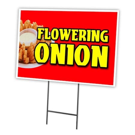 Signmission Flowering Onion Yard Sign & Stake outdoor plastic coroplast window, C-1216-DS-Flowering Onion C-1216-DS-Flowering Onion